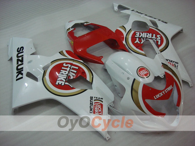 Injection Fairing kit for 04-05 GSX R750 - Red, White - Lucky Strike #OYO87901259 Main image