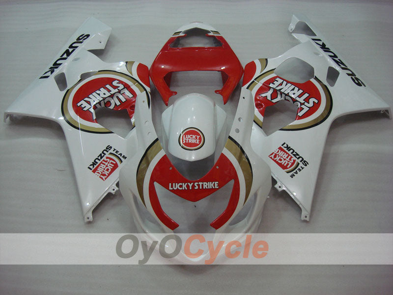 Injection Fairing kit for 04-05 GSXR600 - Red, White - Lucky Strike #OYO87901203
