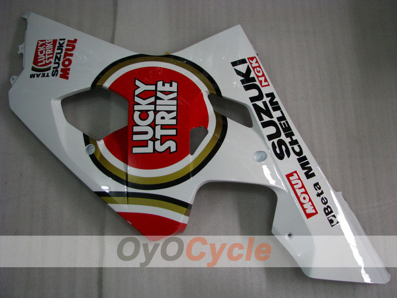 Injection Fairing kit for 04-05 GSX R750 - Red, White - Lucky Strike #OYO87901260