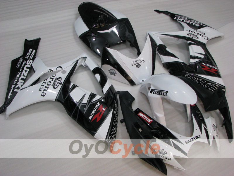 Injection Fairing kit for 06-07 GSX R750 - White, Black - Corona #OYO87901265