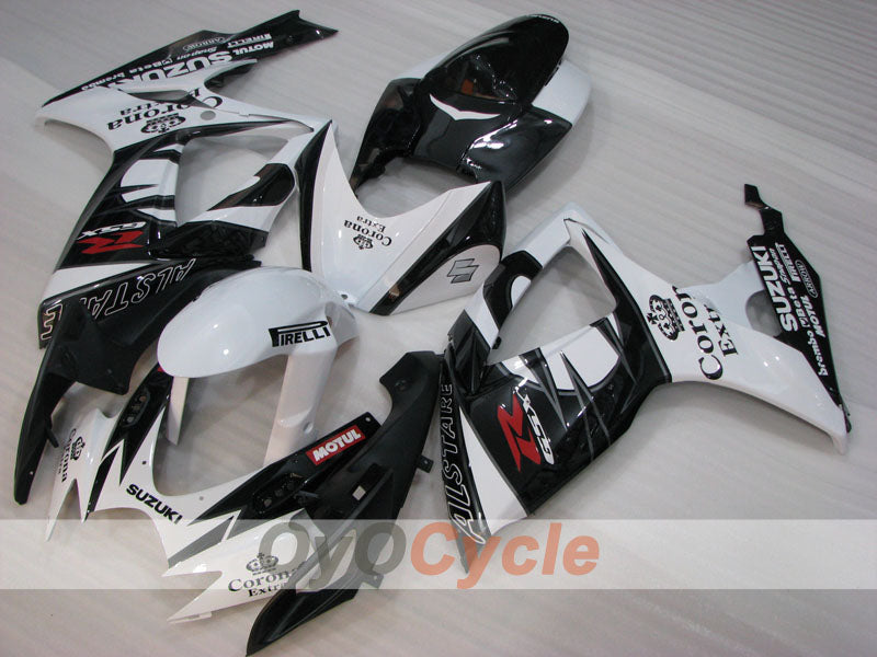 Injection Fairing kit for 06-07 GSX R750 - White, Black - Corona #OYO87901265