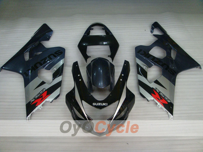 Injection Fairing kit for 04-05 GSXR600 - Black, Silver - Factory Style #OYO87901378 Secondary image