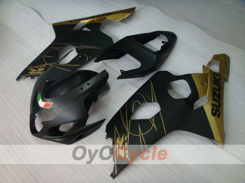 Injection Fairing kit for 04-05 GSX R750 - Black, Gold, Matte - Factory Style #OYO87901217 Secondary image
