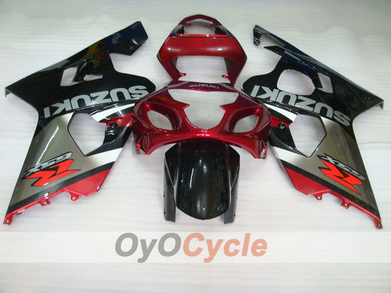 Injection Fairing kit for 04-05 GSXR600 - Red, Black - Factory Style #OYO87901392