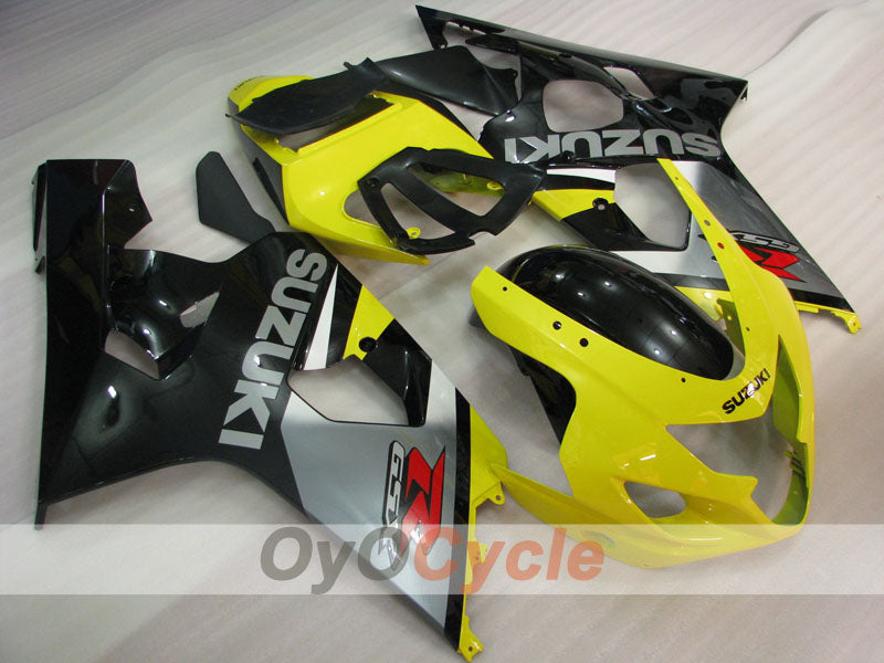 Injection Fairing kit for 04-05 GSX R750 - Yellow, Black - Factory Style #OYO87901222 Main image