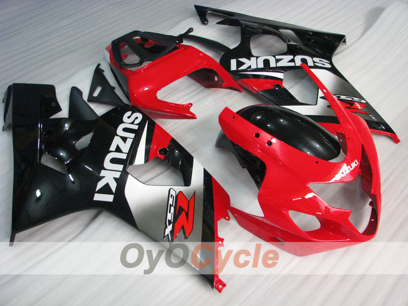 Injection Fairing kit for 04-05 GSXR600 - Red, Black - Factory Style #OYO87901404 Main image