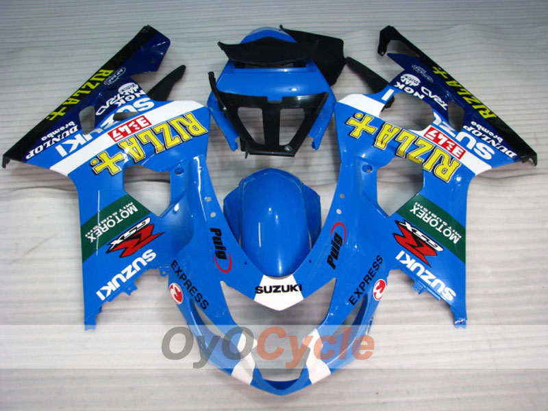 Injection Fairing kit for 04-05 GSX R750 - Blue, Black - Rizla+ #OYO87901233