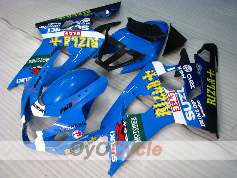 Injection Fairing kit for 04-05 GSXR600 - Blue, Black - DUNLOP, Rizla+ #OYO87901419