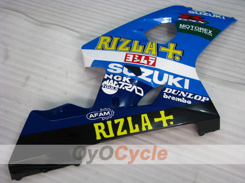 Injection Fairing kit for 04-05 GSX R750 - Blue, Black - Rizla+ #OYO87901233