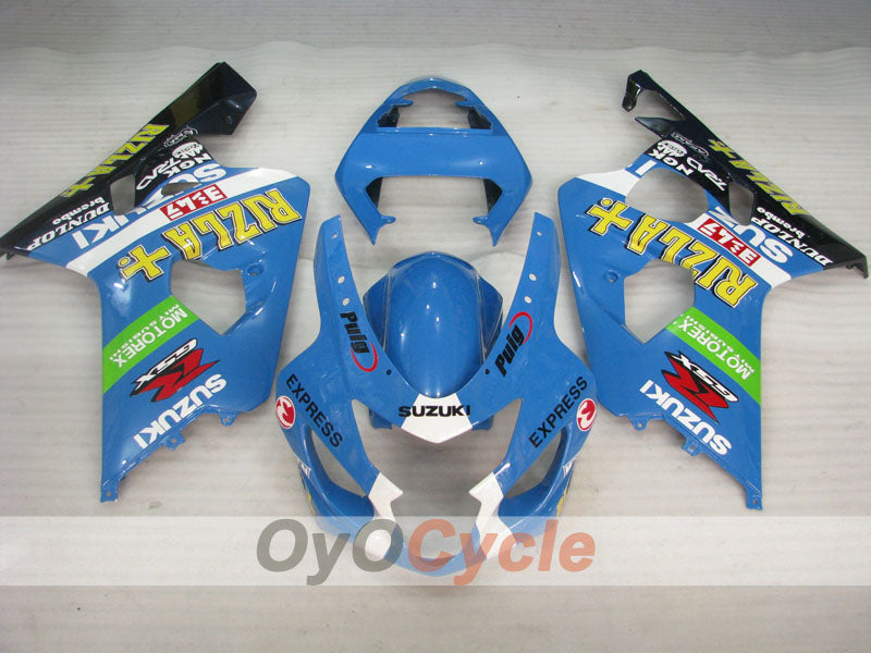 Injection Fairing kit for 04-05 GSXR600 - Blue, Black - DUNLOP, Rizla+ #OYO87901421