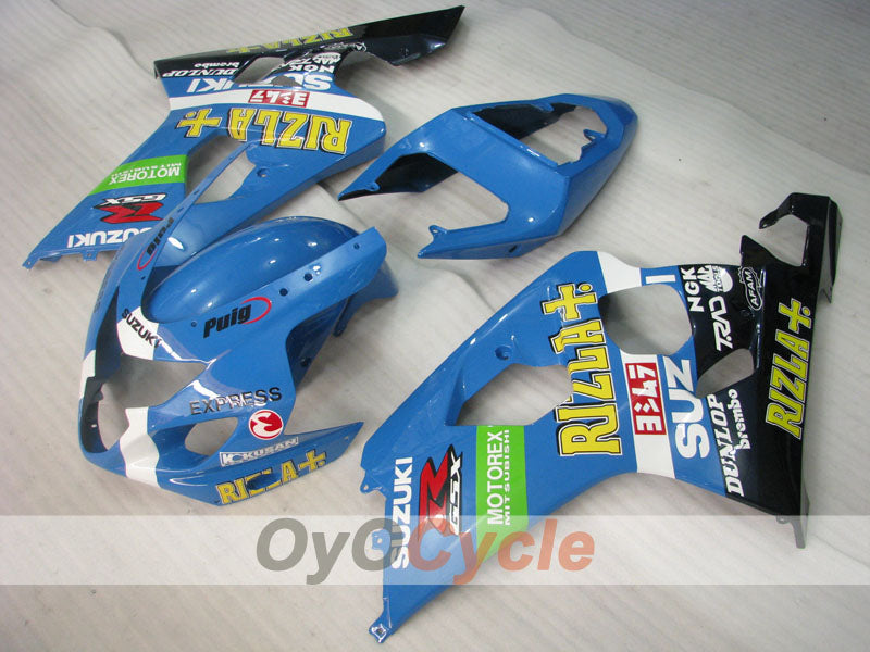 Injection Fairing kit for 04-05 GSX R750 - Blue, White - Rizla+ #OYO87901234