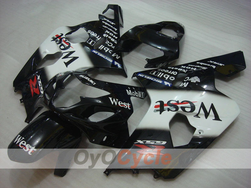 Injection Fairing kit for 04-05 GSX R750 - White, Black - West #OYO87901235