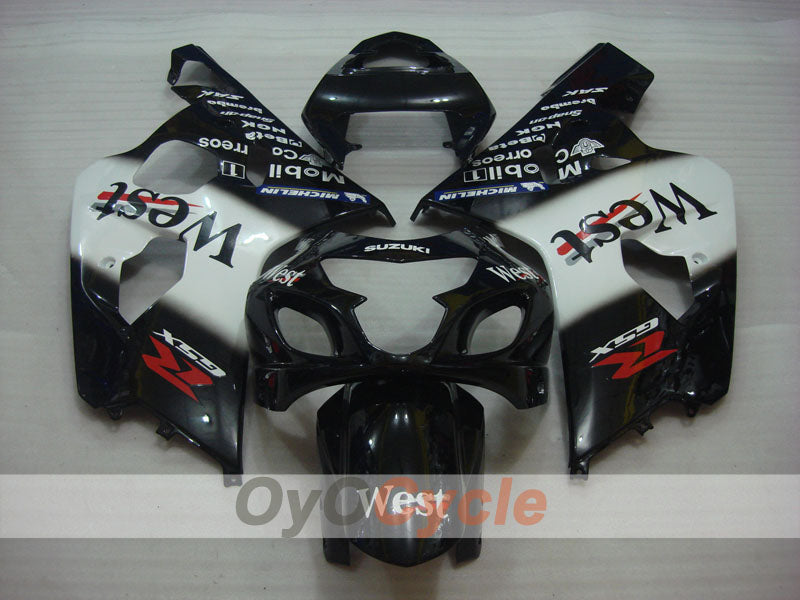 Injection Fairing kit for 04-05 GSX R750 - White, Black - West #OYO87901235 Secondary image