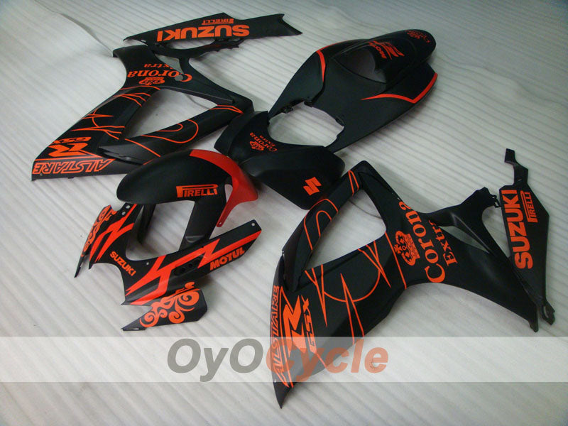 Injection Fairing kit for 06-07 GSX R750 - Orange, Black - Corona #OYO87901267