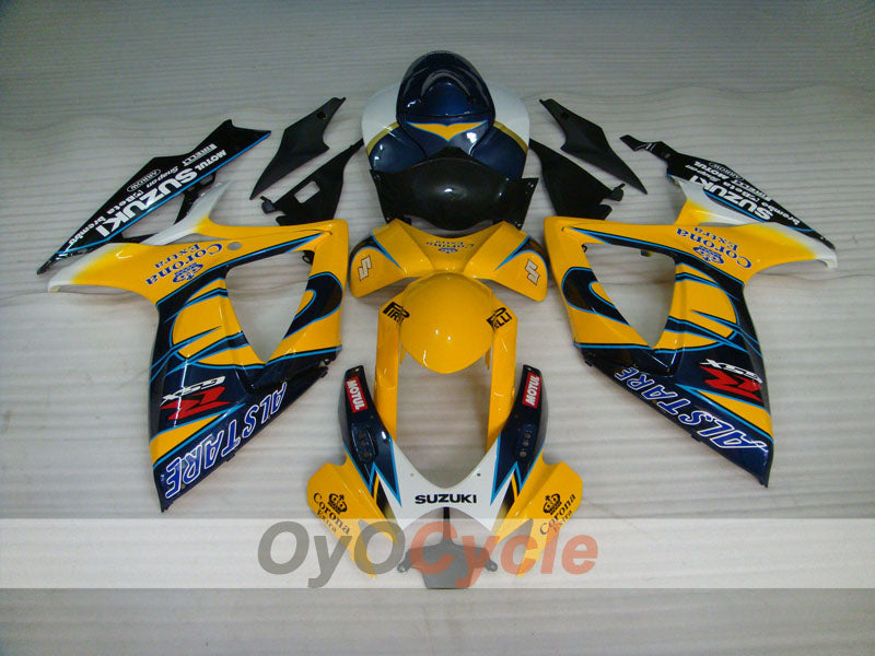 Injection Fairing kit for 06-07 GSX R750 - Yellow, Black - Corona #OYO87901268
