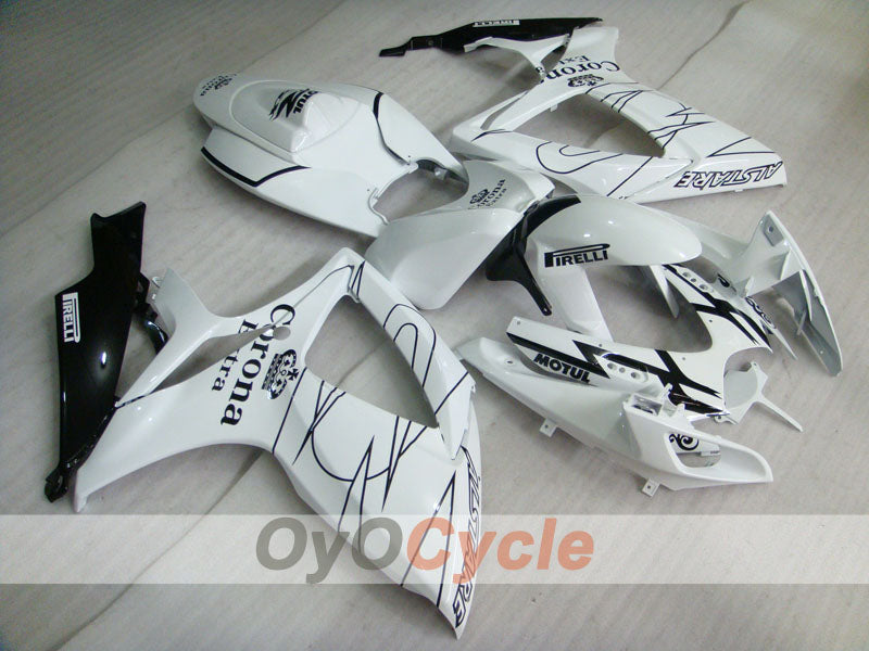 Injection Fairing kit for 06-07 GSX R750 - White, Black - Corona #OYO87901269 Secondary image