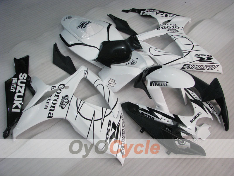 Injection Fairing kit for 06-07 GSX R750 - White, Black - Corona #OYO87901273
