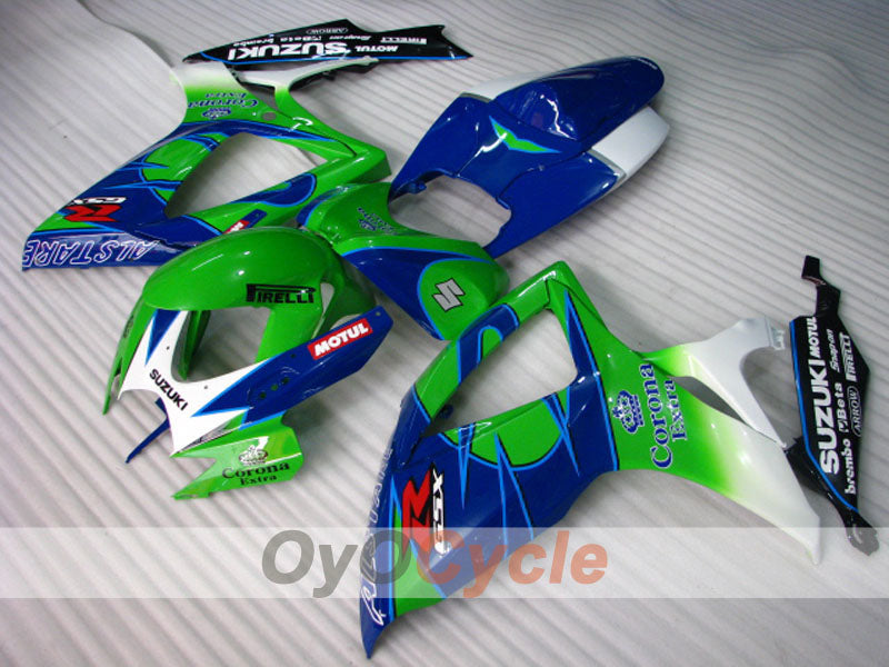 Injection Fairing kit for 06-07 GSX R750 - Green, Blue - Corona #OYO87901276 Secondary image