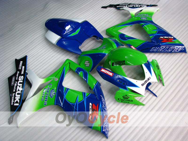Injection Fairing kit for 06-07 GSX R750 - Green, Blue - Corona #OYO87901276 Main image