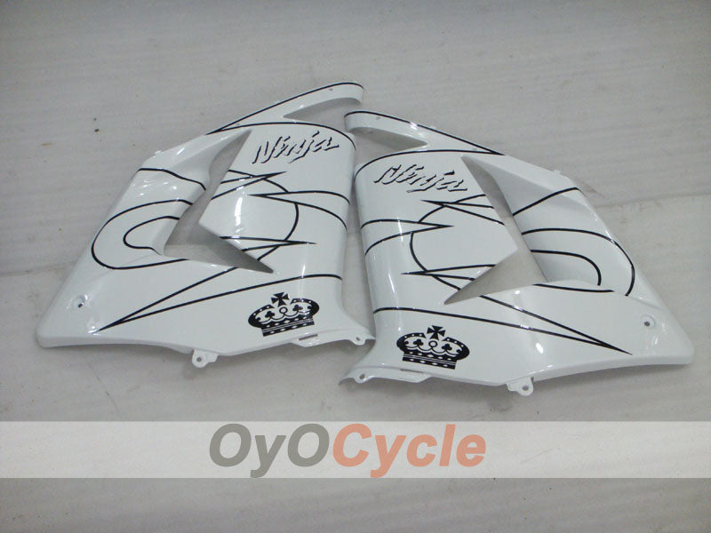 Injection Fairing kit for 04-05 NINJA ZX-10R - White, Black - Corona #OYO87901494