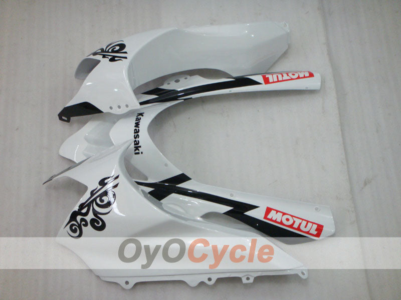 Injection Fairing kit for 04-05 NINJA ZX-10R - White, Black - Corona #OYO87901494