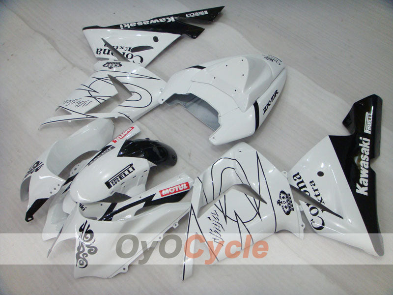 Injection Fairing kit for 04-05 NINJA ZX-10R - White, Black - Corona #OYO87901494 Secondary image