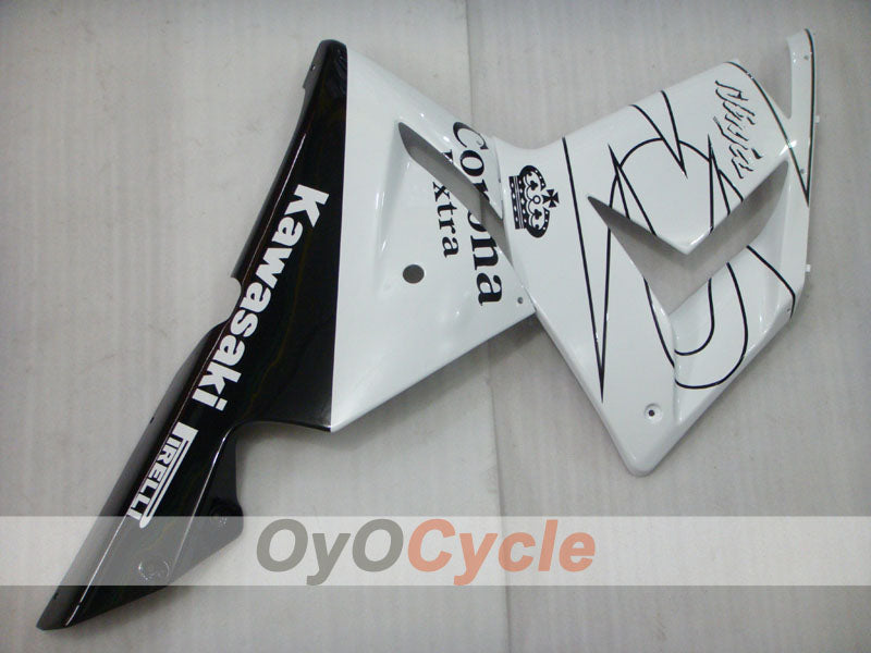 Injection Fairing kit for 04-05 NINJA ZX-10R - White, Black - Corona #OYO87901494