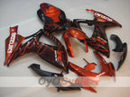 Injection Fairing kit for 06-07 GSX R750 - Orange, Black - Flame #OYO87901290