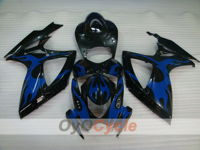 Injection Fairing kit for 06-07 GSX R750 - Blue, Black - Flame #OYO87901292 Secondary image