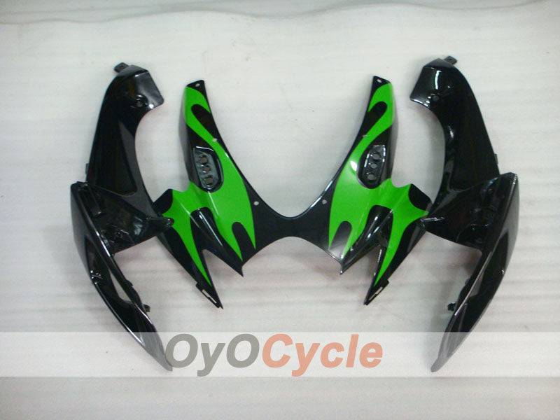 Injection Fairing kit for 06-07 GSX R600 - Green, Black - Flame #OYO87901500