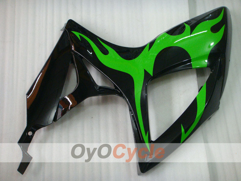 Injection Fairing kit for 06-07 GSX R600 - Green, Black - Flame #OYO87901500