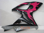 Injection Fairing kit for 06-07 GSX R750 - Black, Pink - Flame #OYO87901298
