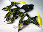 Injection Fairing kit for 06-07 GSX R750 - Yellow, Black - Flame #OYO87901299