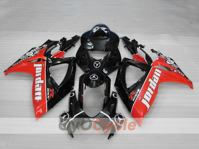 Injection Fairing kit for 06-07 GSX R600 - Red, Black - Jordan #OYO87901505 Secondary image