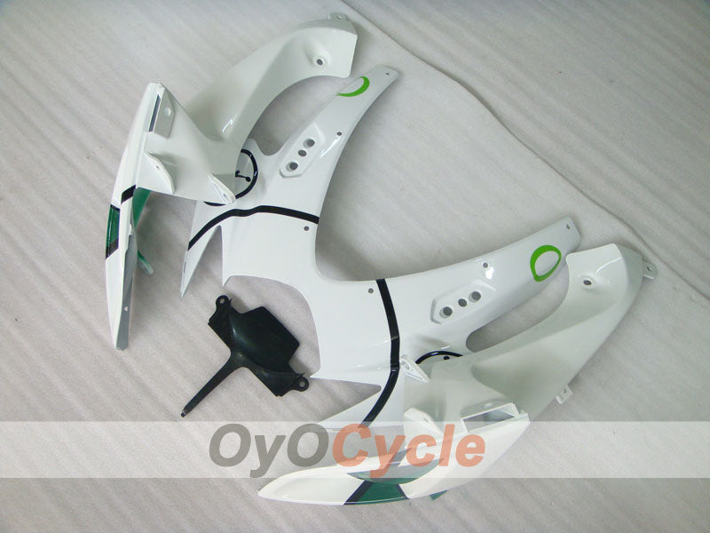 Injection Fairing kit for 06-07 GSX R600 - Green, White - Jordan #OYO87901508