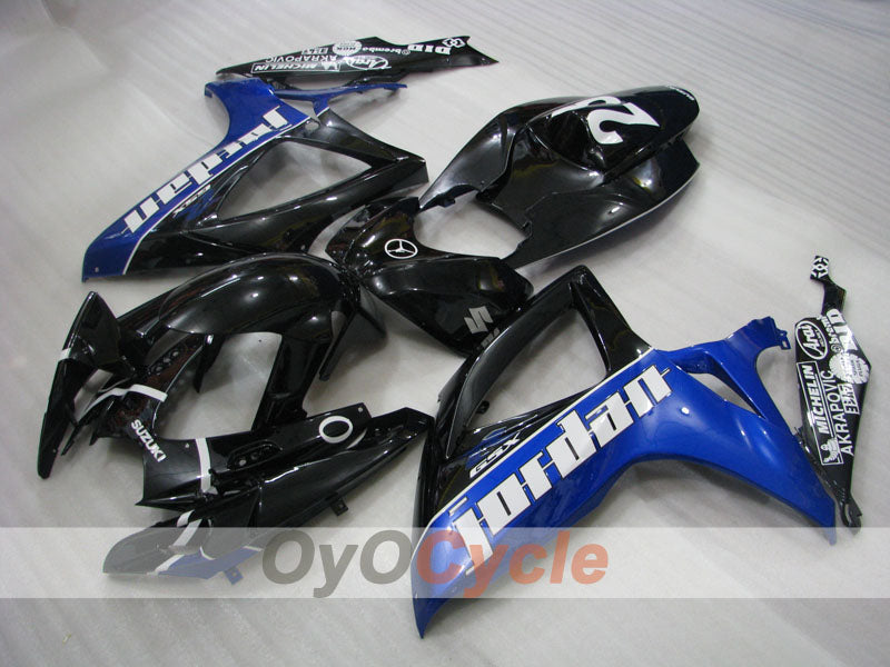 Injection Fairing kit for 06-07 GSX R600 - Blue, Black - Jordan #OYO87901509