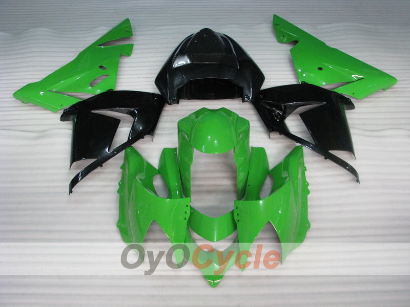 Injection Fairing kit for 04-05 NINJA ZX-10R - Green, Black - Factory Style #OYO87901518