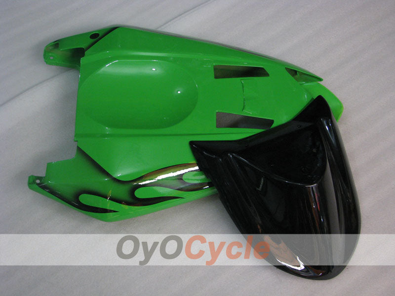 Injection Fairing kit for 04-05 NINJA ZX-10R - Green, Black - Flame #OYO87901536