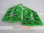 Injection Fairing kit for 04-05 NINJA ZX-10R - Green, Black - Flame #OYO87901536