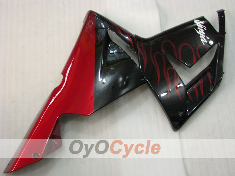 Injection Fairing kit for 04-05 NINJA ZX-10R - Red, Black - Flame #OYO87901540