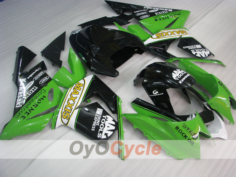 Injection Fairing kit for 04-05 NINJA ZX-10R - Green, Black - MAXXIS #OYO87901543 Main image