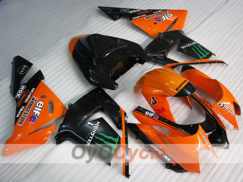 Injection Fairing kit for 04-05 NINJA ZX-10R - Orange, Black - Monster #OYO87901546