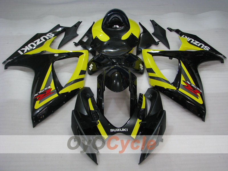 Injection Fairing kit for 06-07 GSX R600 - Yellow, Black - Factory Style #OYO87901556 Main image