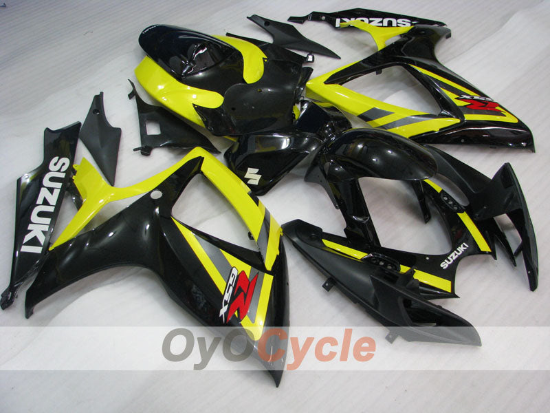 Injection Fairing kit for 06-07 GSX R600 - Yellow, Black - Factory Style #OYO87901556