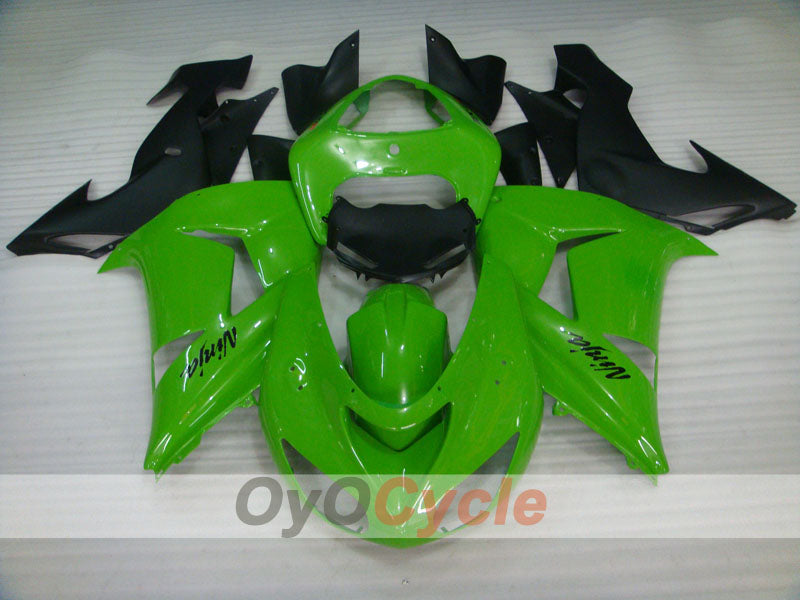 Injection Fairing kit for 06-07 NINJA ZX-10R - Green, Black - Factory Style #OYO87901584