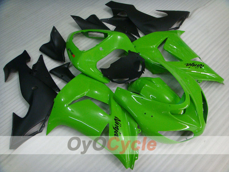 Injection Fairing kit for 06-07 NINJA ZX-10R - Green, Black - Factory Style #OYO87901584