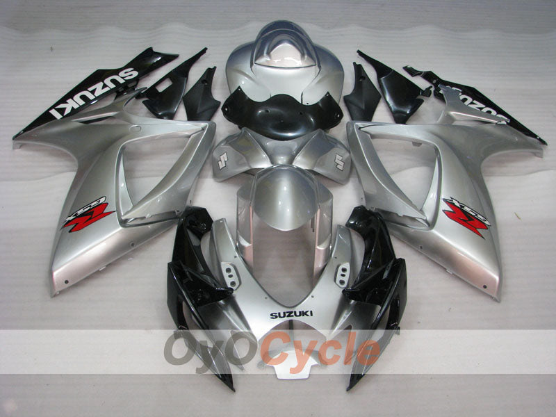 Injection Fairing kit for 06-07 GSX R600 - Black, Silver - Factory Style #OYO87901588 Secondary image