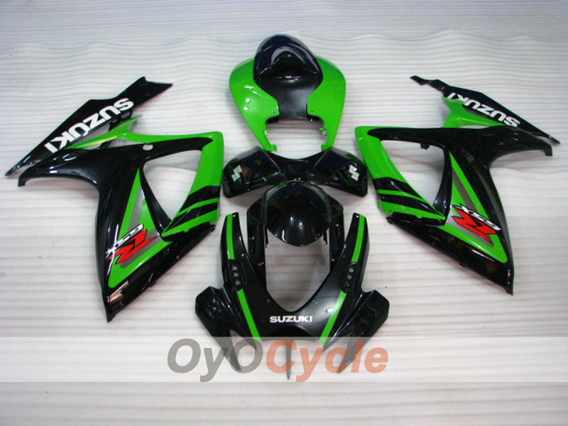 Injection Fairing kit for 06-07 GSX R600 - Green, Black - Factory Style #OYO87901590