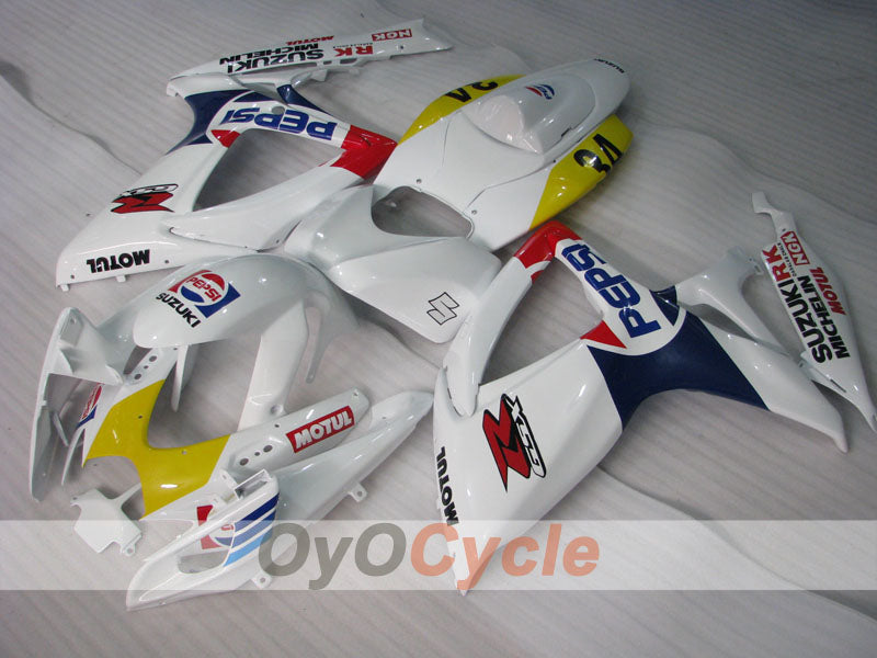 Injection Fairing kit for 06-07 GSX R750 - White - PEPSI #OYO87901353
