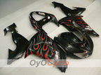 Injection Fairing kit for 06-07 NINJA ZX-10R - White, Black - Flame #OYO87901599